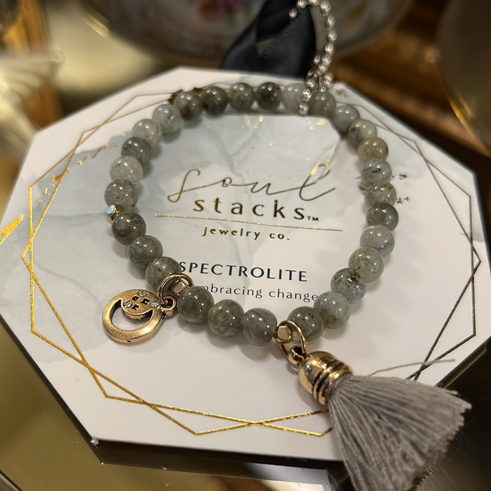 Semi-precious Stone Stretch Bracelet